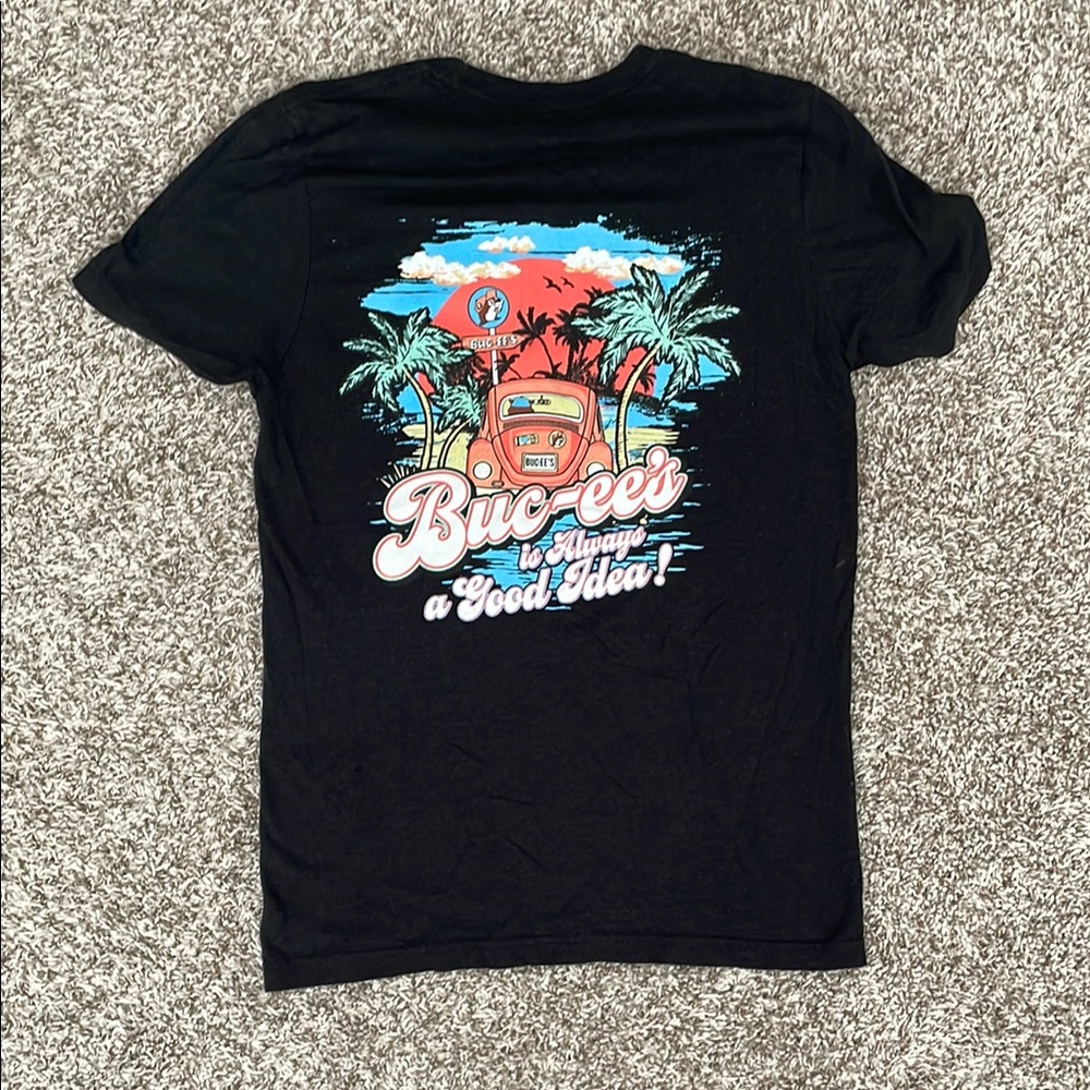 Black and Red Short Sleeve Graphic Tee